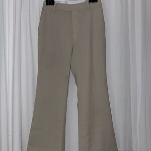 Uniqlo Tan Boot Cut Flare Pants High Waist